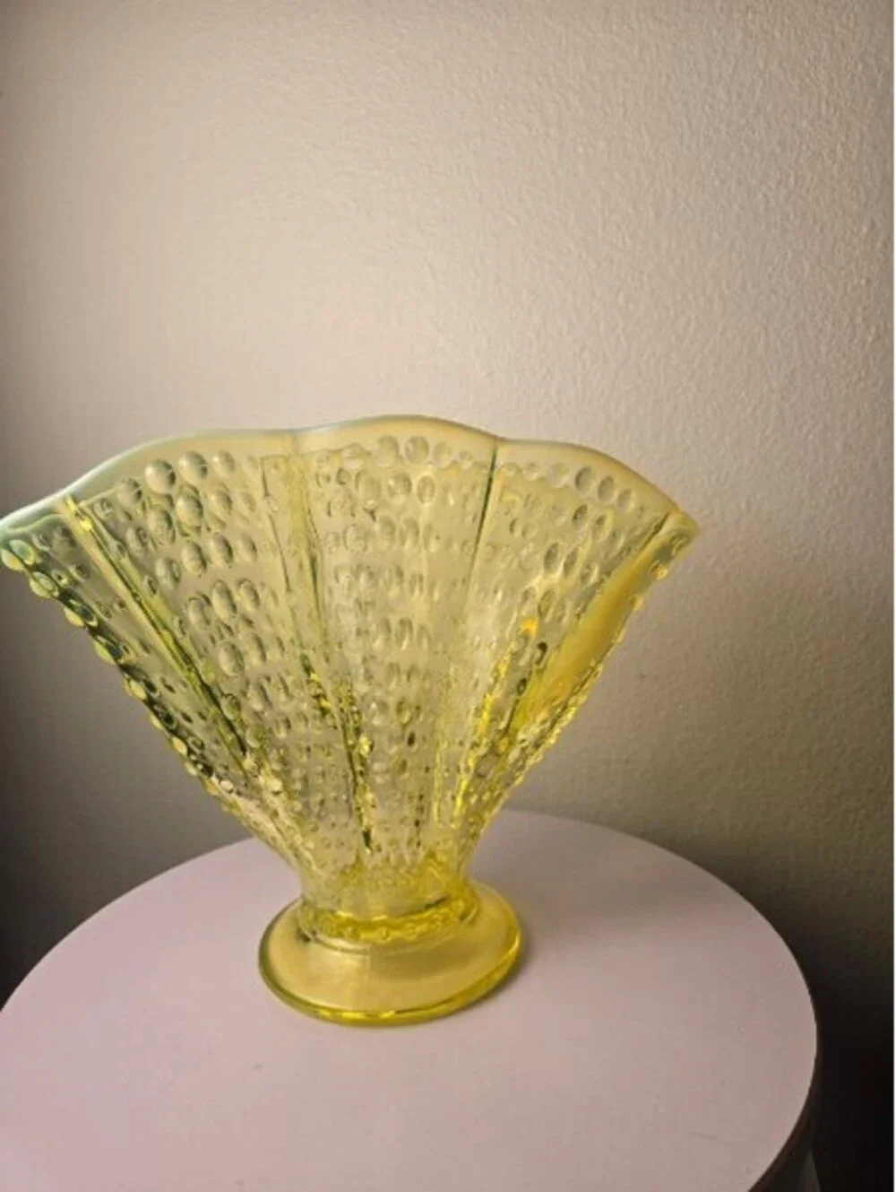 Fenton Topaz Opalescent Hobnail Large 8
